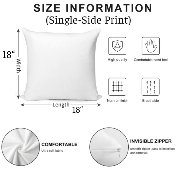 4 Pcs Flower Pillow Covers Square Winter Pillow Cushion Cases 18x18 Inch, Family Faith Hope Love Words