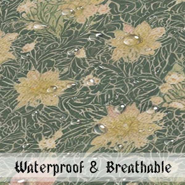 Waterproof Outdoor Throw Pillow Cover, Spring William Morris flowers Rustic Pillow Sham