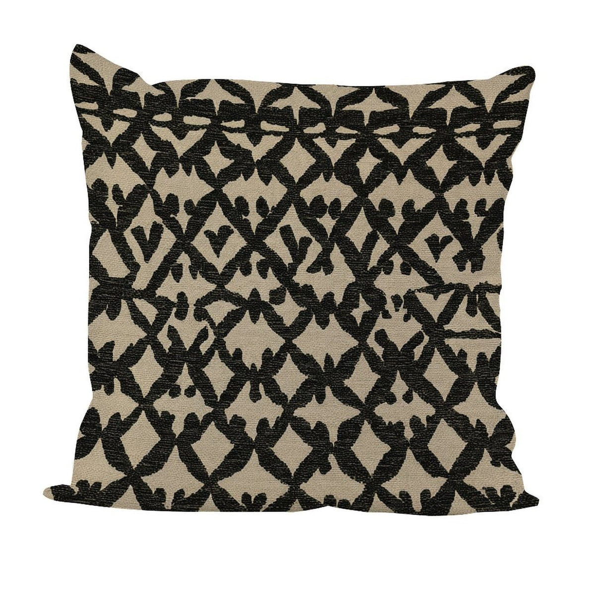 Waterproof Outdoor Throw Pillow Cover, Black Geometric Pillow Cover, Rustic Pillow Sham