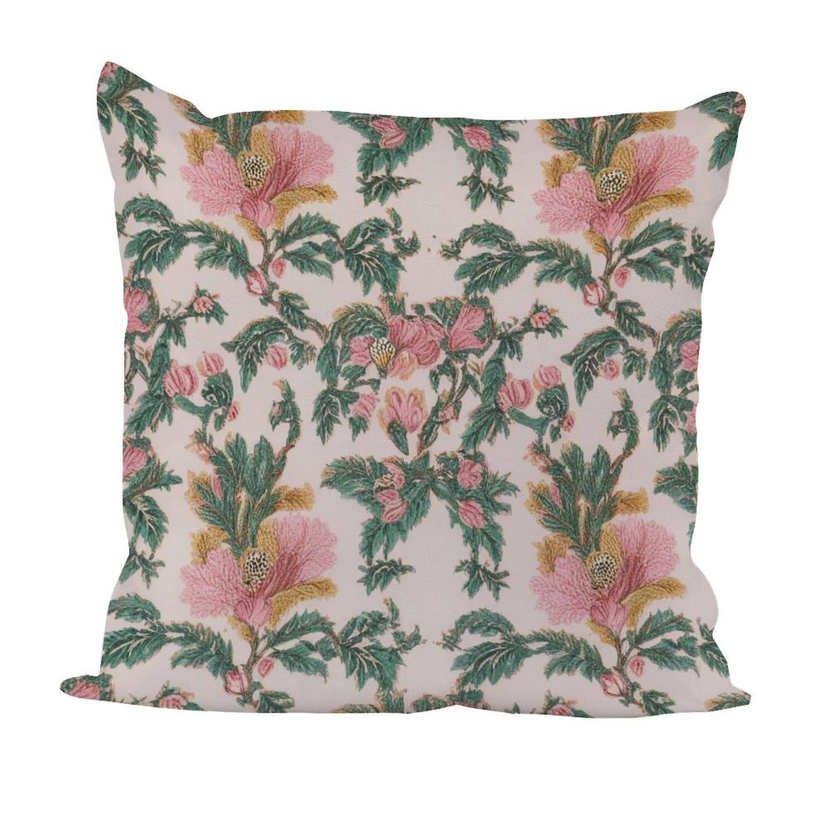 Waterproof Outdoor Throw Pillow Cover, Pink Floral Pillow Cover, Rustic Pillow Sham