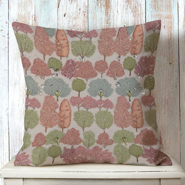 Waterproof Outdoor Throw Pillow Cover, Sunset tree forest Decorative Cover, Rustic Pillow Sham