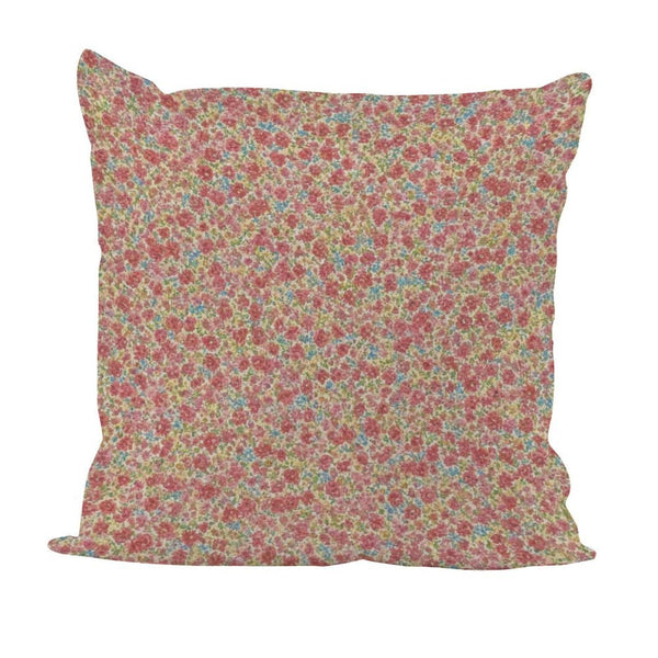 Waterproof Outdoor Throw Pillow Cover, Floral Red & Yellow Decorative Cover, Rustic Pillow Sham