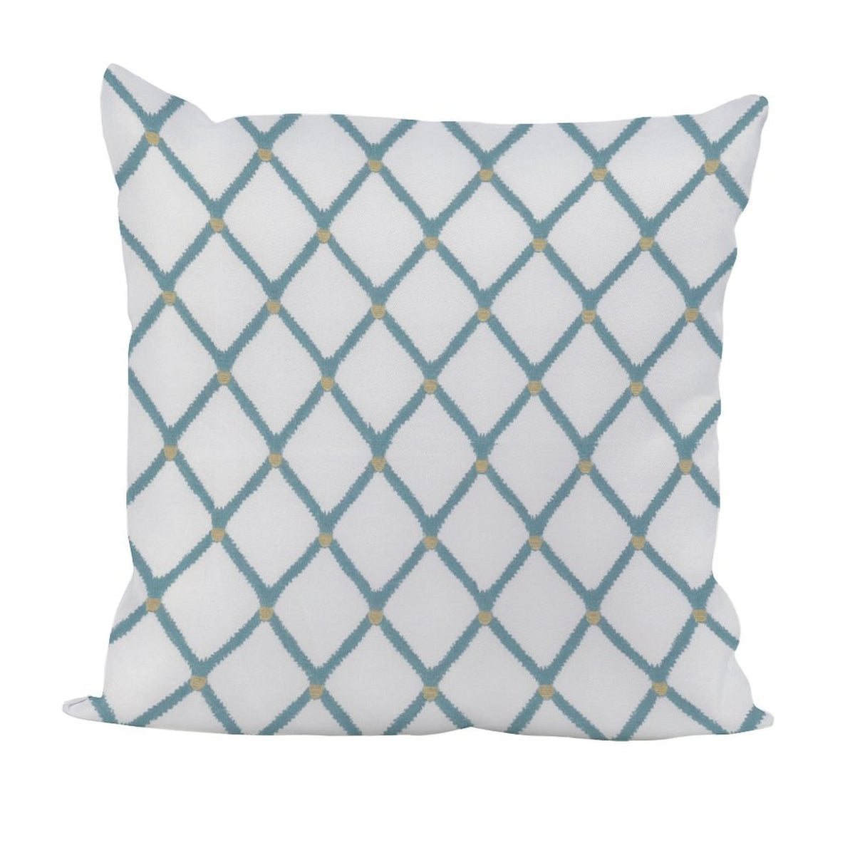 Waterproof Outdoor Throw Pillow Cover, Teal Pineapple Geometric Summer Decorative Cover, Rustic Pillow Sham