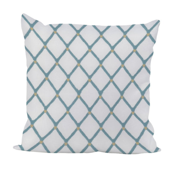 Waterproof Outdoor Throw Pillow Cover, Teal Pineapple Geometric Summer Decorative Cover, Rustic Pillow Sham
