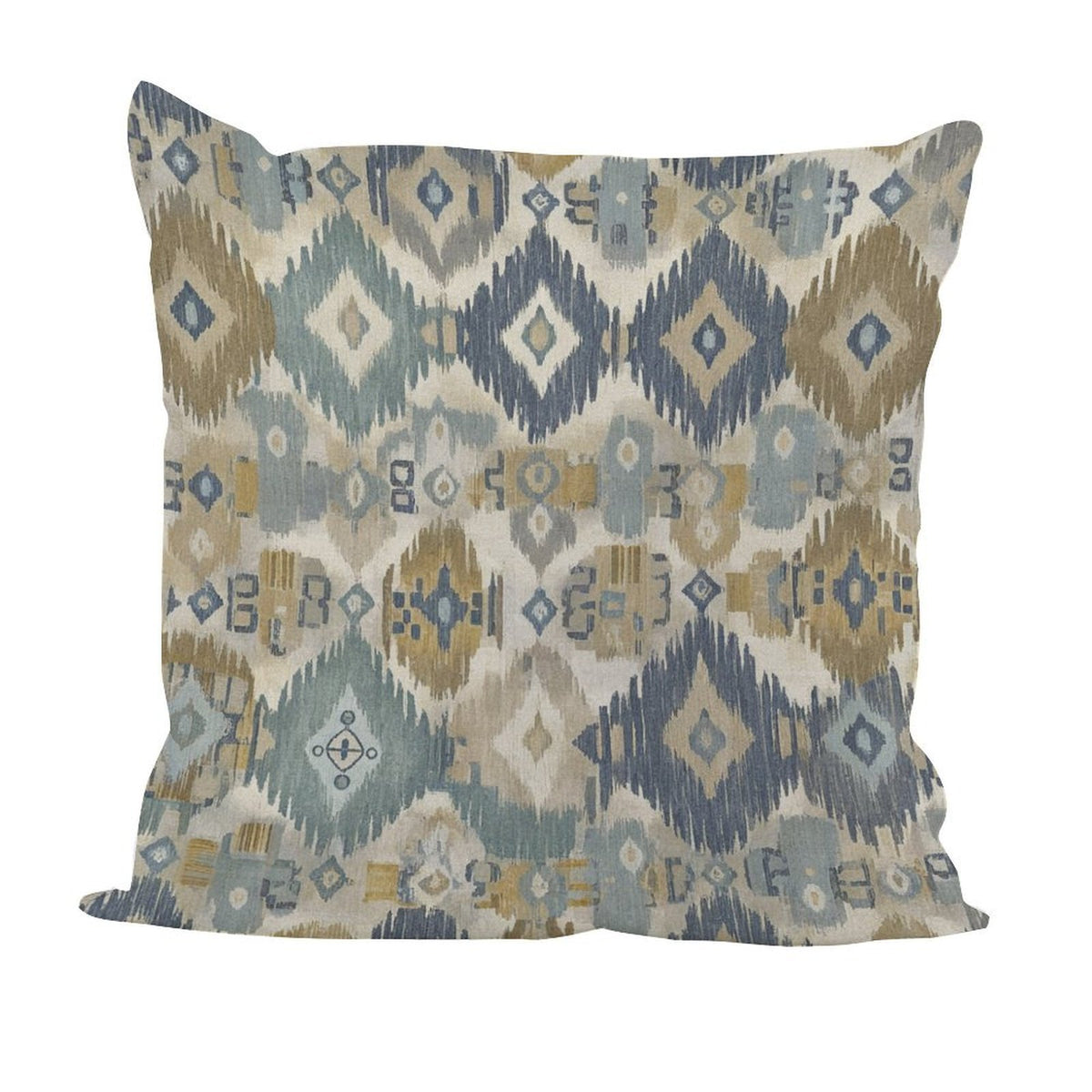 Waterproof Outdoor Throw Pillow Cover, Boho Ikat Decorative Cover, Rustic Pillow Sham