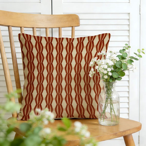 Waterproof Outdoor Throw Pillow Cover, Inkat in Orange Beige Pillow Cover, Rustic Pillow Sham