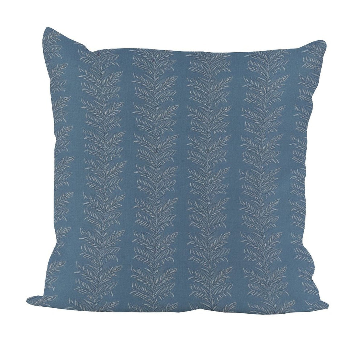 Waterproof Outdoor Throw Pillow Cover, Navy Blue Leaves Rustic Pillow Sham