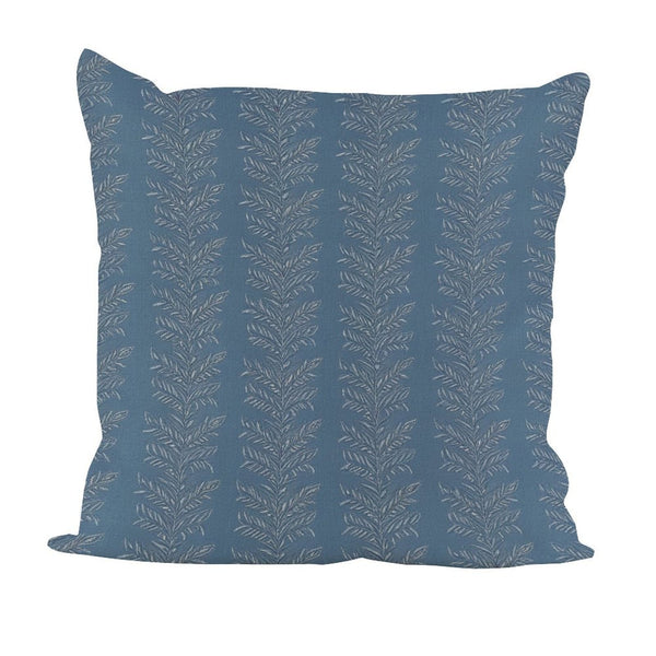 Waterproof Outdoor Throw Pillow Cover, Navy Blue Leaves Rustic Pillow Sham