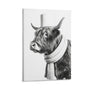 Highland Cow Bathroom Canvas Wall Art Funny Animal Bathroom Wall Art Cow Toilet Paper Bathroom Painting