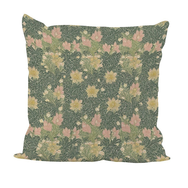 Waterproof Outdoor Throw Pillow Cover, Spring William Morris flowers Rustic Pillow Sham