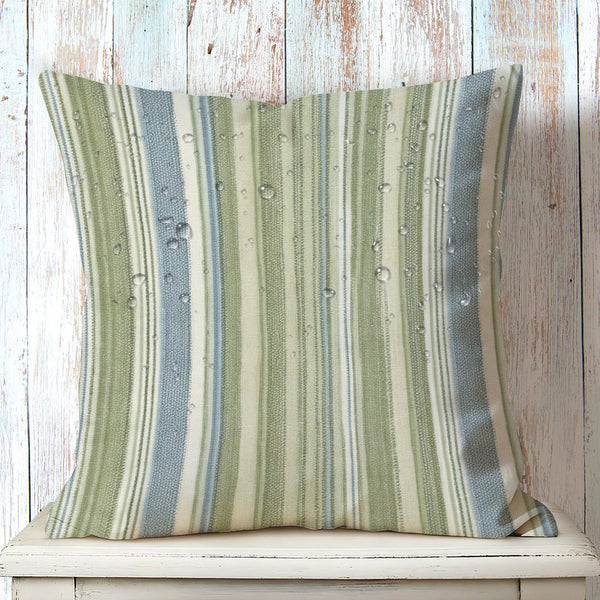 Waterproof Outdoor Throw Pillow Cover, Colorful Stripes Rustic Pillow Sham
