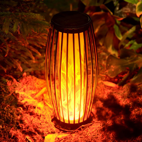 15.35″ Solar Flickering Flame Lanterns for Outdoor Use – Upgraded Waterproof Hanging Lights