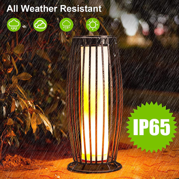 15.35″ Solar Flickering Flame Lanterns for Outdoor Use – Upgraded Waterproof Hanging Lights