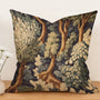 Waterproof Outdoor Throw Pillow Cover, Thibaut Pagoda Trees in Green and Blue, Vintage Home Decor,