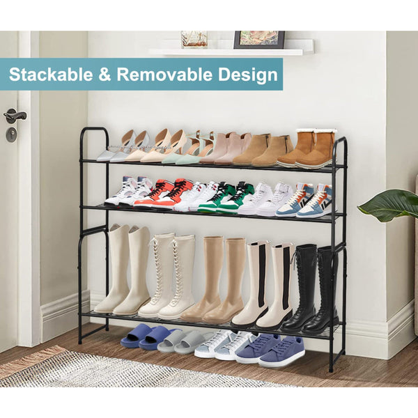 18-Pair Shoe Rack Organizer – Multi-Tier Shoe Storage Shelf for Entryway, Closet & Bedroom