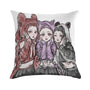Kpop Demon Monster Soft Plush Pillow Cover 18"x18" – Ultra Soft Short Plush Square Cushion Cover with Hidden Zipper, Single-Sided Print Decorative Throw Pillowcase for Sofa, Bed, and Home Decor