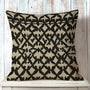 Waterproof Outdoor Throw Pillow Cover, Black Geometric Pillow Cover, Rustic Pillow Sham