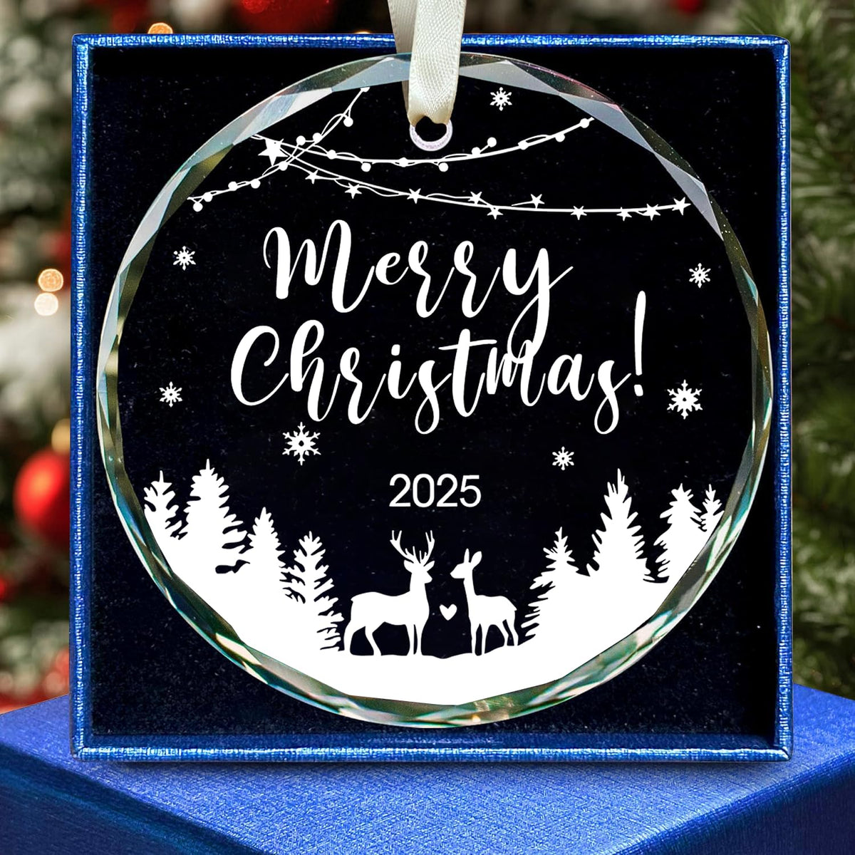 2025 Party Decorations-Glass Christmas Tree Hanging Ornament Holiday Xmas Ornaments Christmas Decorations Decor Home Indoors