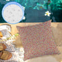 Waterproof Outdoor Throw Pillow Cover, Floral Red & Yellow Decorative Cover, Rustic Pillow Sham