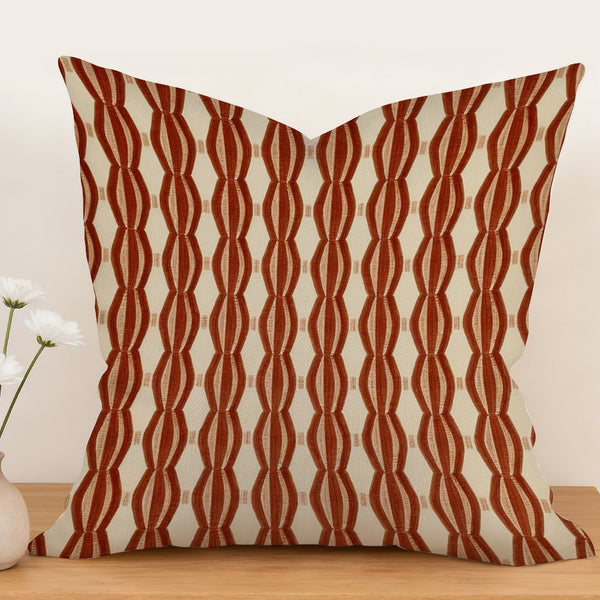 Waterproof Outdoor Throw Pillow Cover, Inkat in Orange Beige Pillow Cover, Rustic Pillow Sham