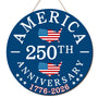 250 Anniversary 4th of July Door Sign America 250th Anniversary 1776-2026 Wreath Patriotic Independence Door Hanger Wooden Wall Decor