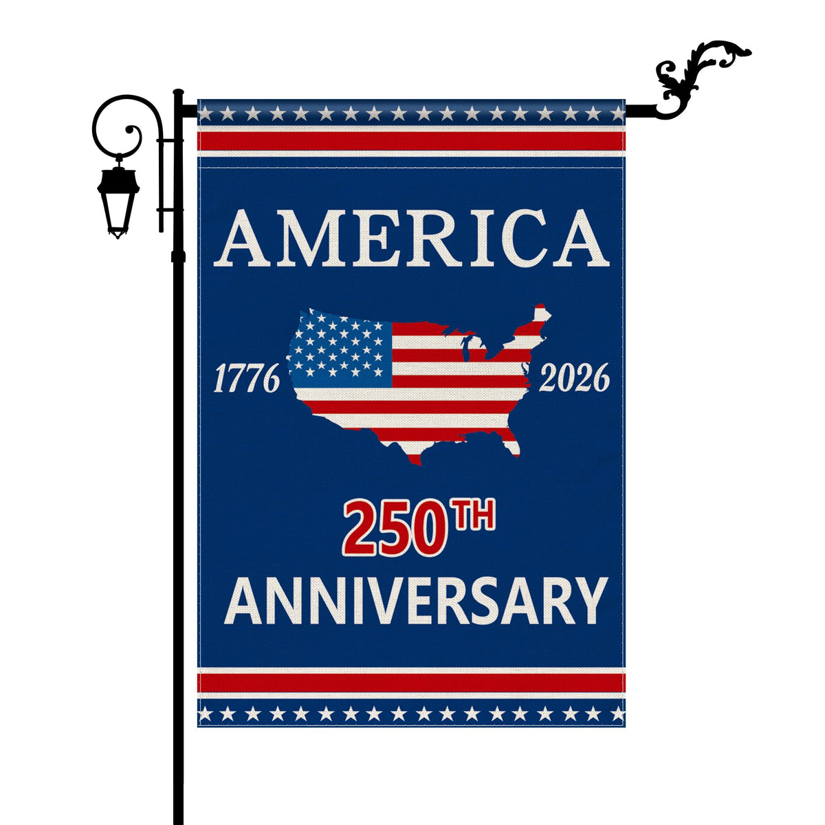 250 Anniversary Garden Flag, America 250th Anniversary Banner USA 4th of July Patriotic