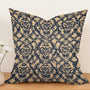 Waterproof Outdoor Throw Pillow Cover, Navy Blue Floral Pillow Cover, Rustic Pillow Sham