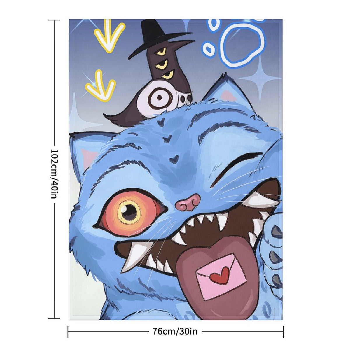 Kpop Demon Monster 30 x 40 Flannel Blanket 220g – Soft Single-Sided Printed Throw Blanket for Fans, Cozy Lightweight Fleece for Sofa, Bed, and Travel Decor