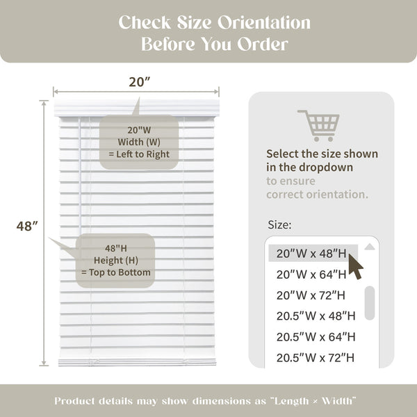 2-Inch Room Darkening Cordless Faux Wood Horizontal Venetian Blinds