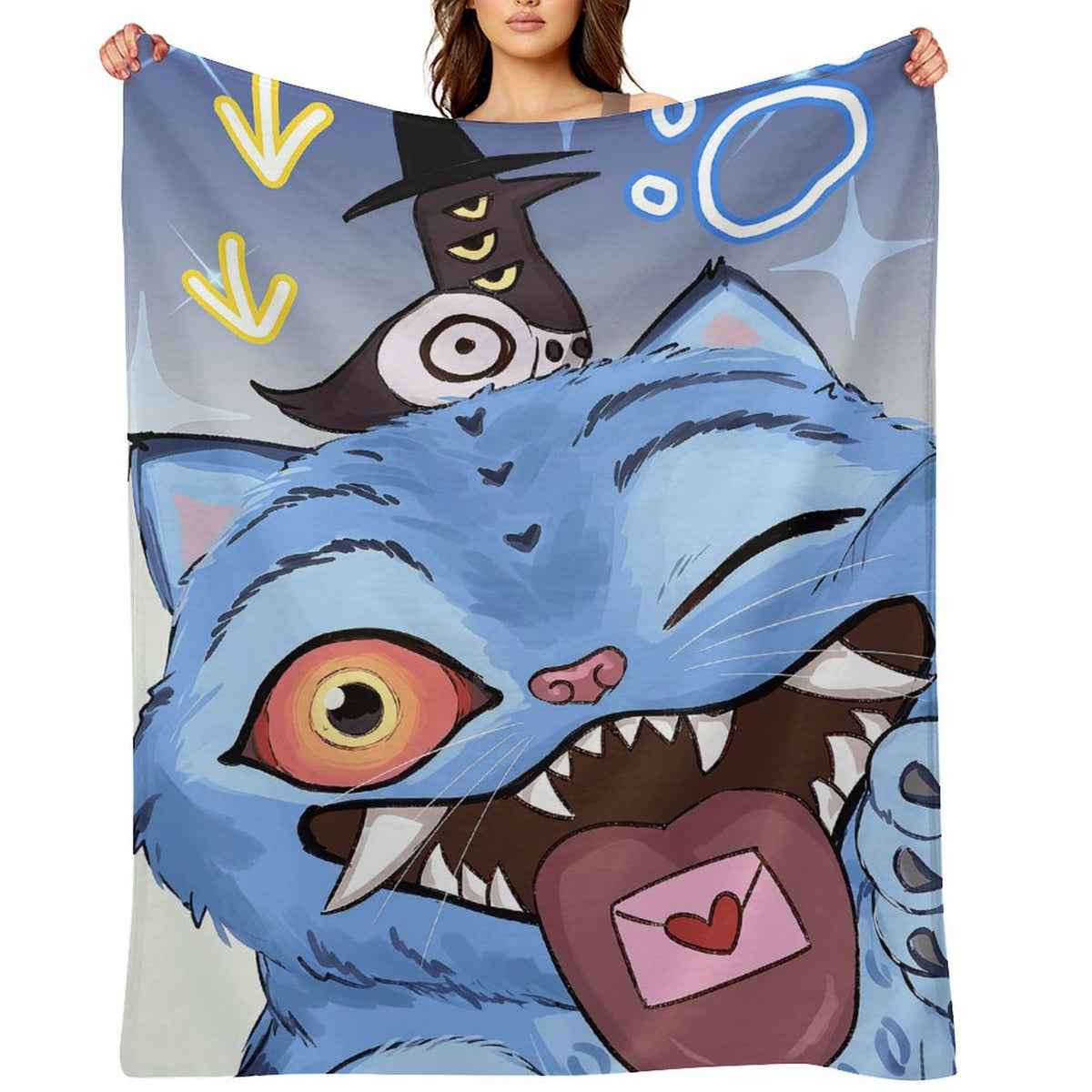 Kpop Demon Monster 30 x 40 Flannel Blanket 220g – Soft Single-Sided Printed Throw Blanket for Fans, Cozy Lightweight Fleece for Sofa, Bed, and Travel Decor