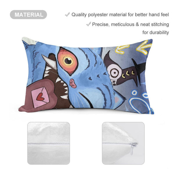 Kpop Demon Monster Soft Plush Body Pillow Cover 12"x 20" – Ultra Soft Short Plush Long Pillowcase with Hidden Zipper, Single-Sided Print, Decorative Cushion Cover for Sofa, Bed, and Home Decor