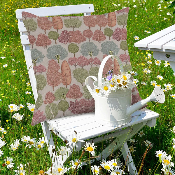 Waterproof Outdoor Throw Pillow Cover, Sunset tree forest Decorative Cover, Rustic Pillow Sham