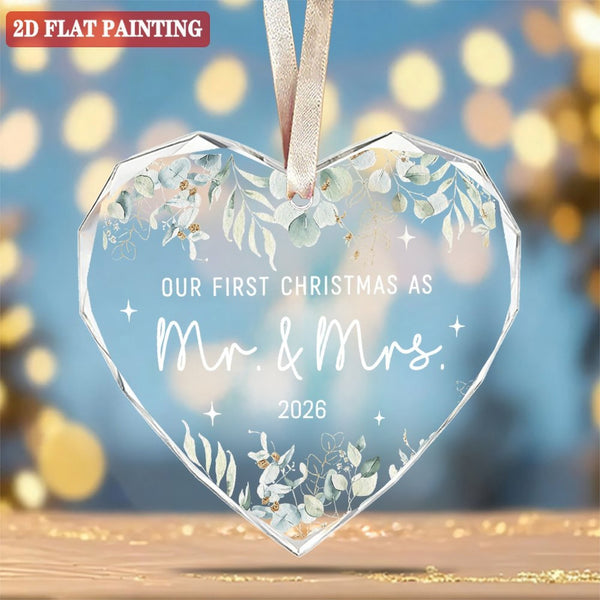First Christmas Married Ornament 2026 - Wedding Gifts - Mr and Mrs Gifts - Wedding Gift for Couples