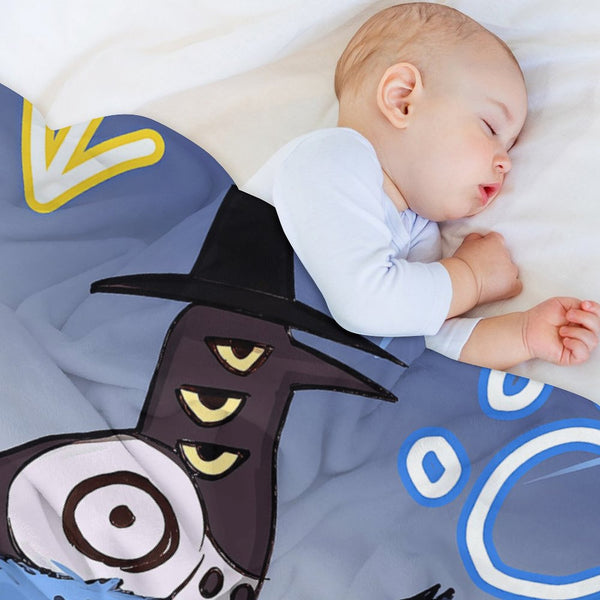 Kpop Demon Monster 30 x 40 Flannel Blanket 220g – Soft Single-Sided Printed Throw Blanket for Fans, Cozy Lightweight Fleece for Sofa, Bed, and Travel Decor