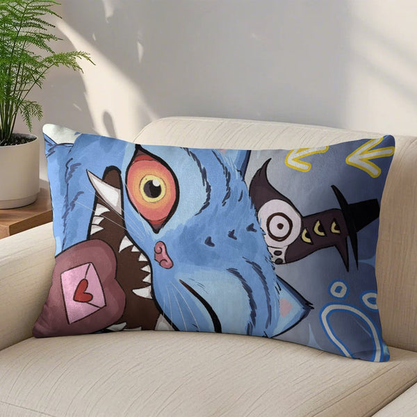 Kpop Demon Monster Soft Plush Body Pillow Cover 12"x 20" – Ultra Soft Short Plush Long Pillowcase with Hidden Zipper, Single-Sided Print, Decorative Cushion Cover for Sofa, Bed, and Home Decor