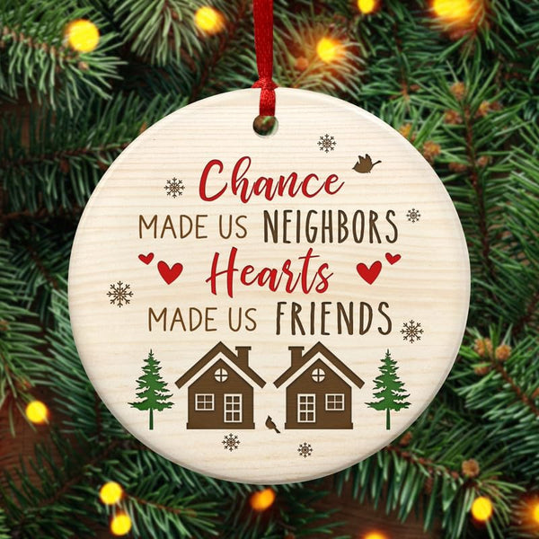 Christmas Thank You Gifts for Neighbors - Ceramic Christmas Ornaments 2025 for Tree Decorations