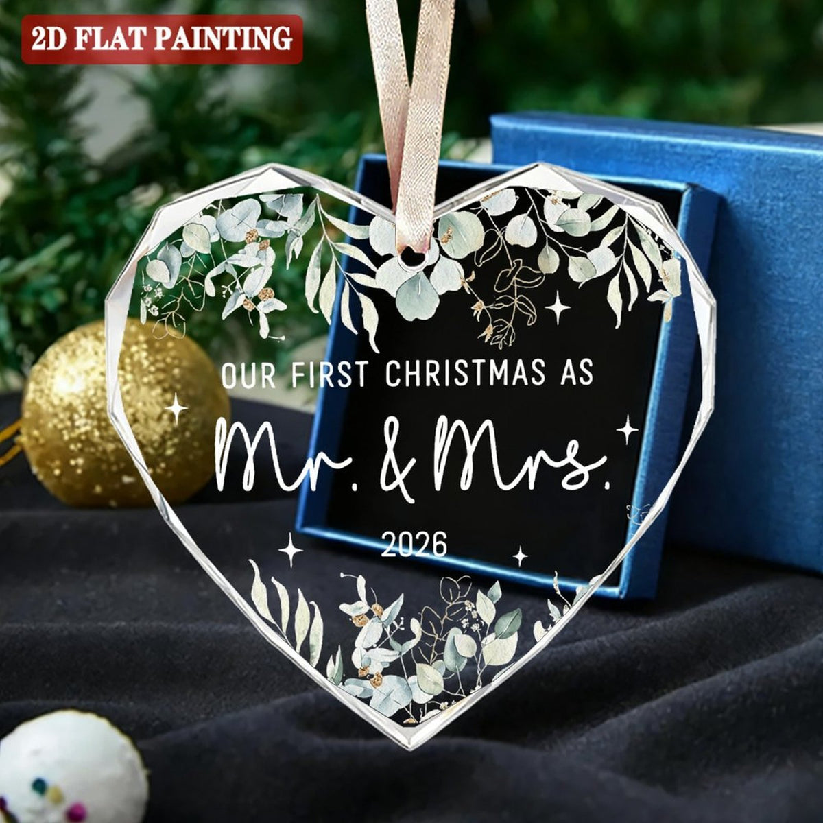First Christmas Married Ornament 2026 - Wedding Gifts - Mr and Mrs Gifts - Wedding Gift for Couples