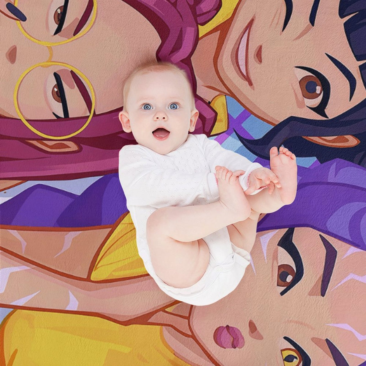 Kpop Demon Monster Girls 30 x 40 Flannel Blanket 220g – Soft Single-Sided Printed Throw Blanket for Fans, Cozy Lightweight Fleece for Sofa, Bed, and Travel Decor