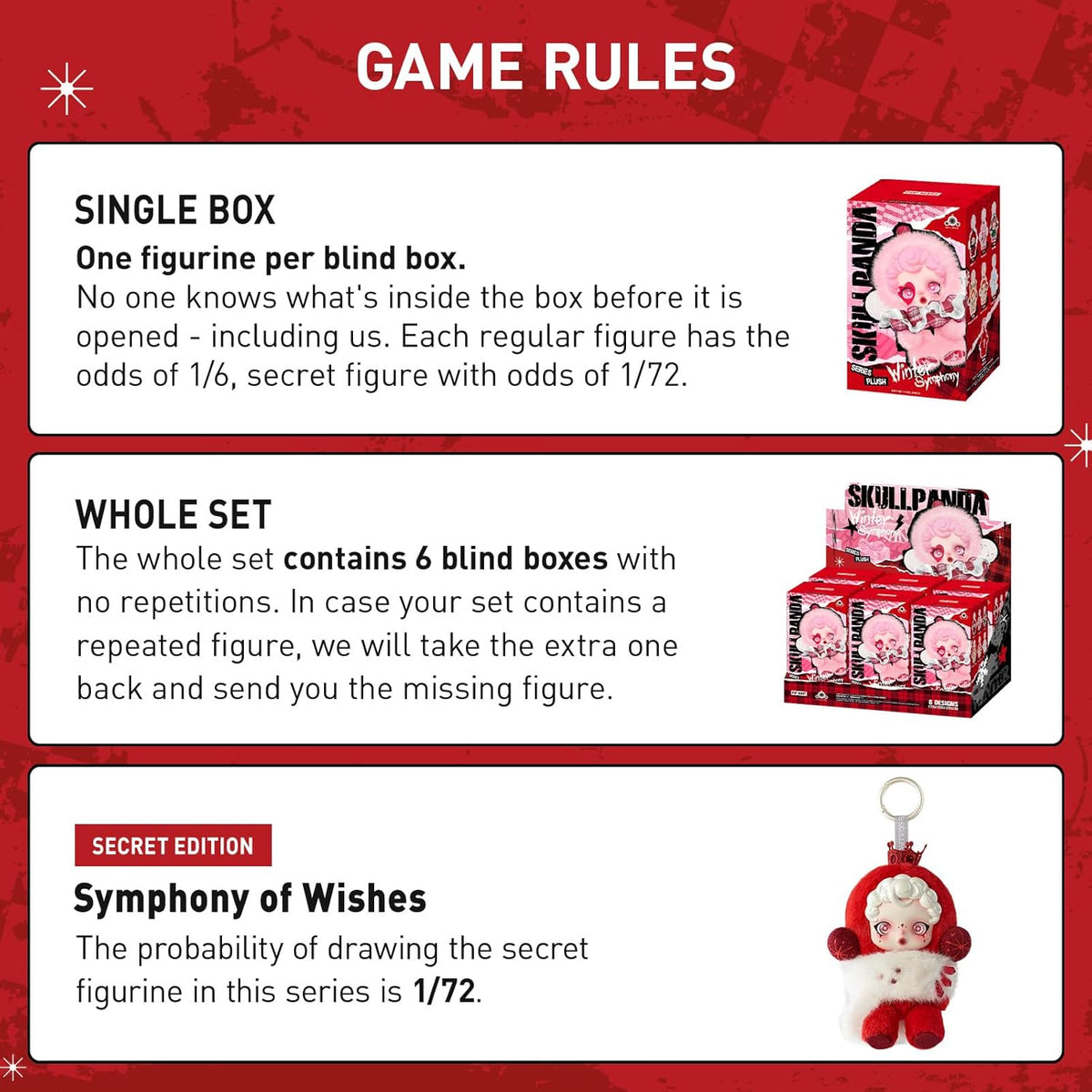 POP MART SKULLPANDA Winter Symphony Series, Blind Box Figures