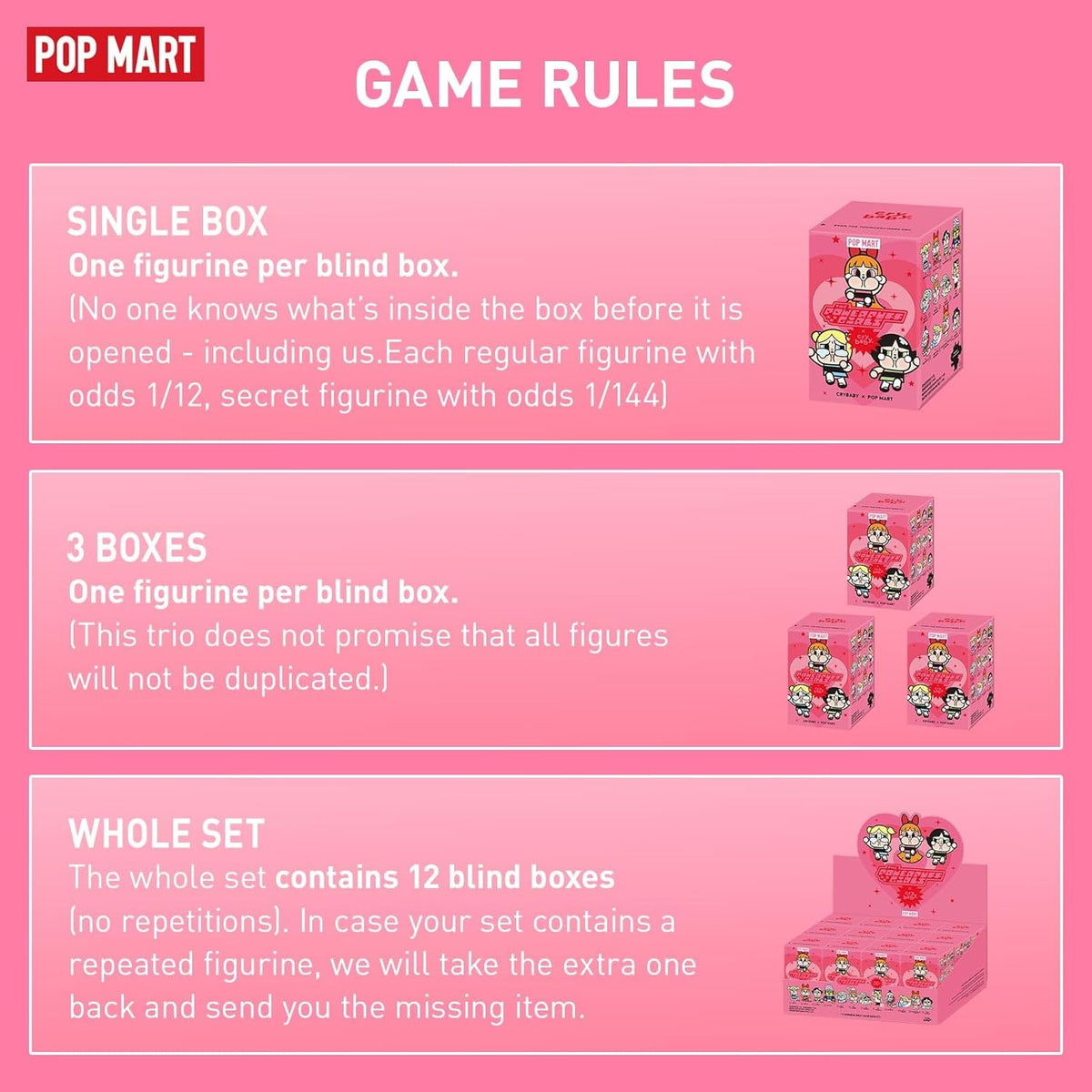 POP MART Crybaby x Powerpuff Girls Series Figures, Crybaby Blind Box Figures