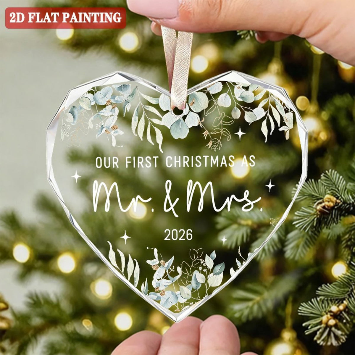 First Christmas Married Ornament 2026 - Wedding Gifts - Mr and Mrs Gifts - Wedding Gift for Couples