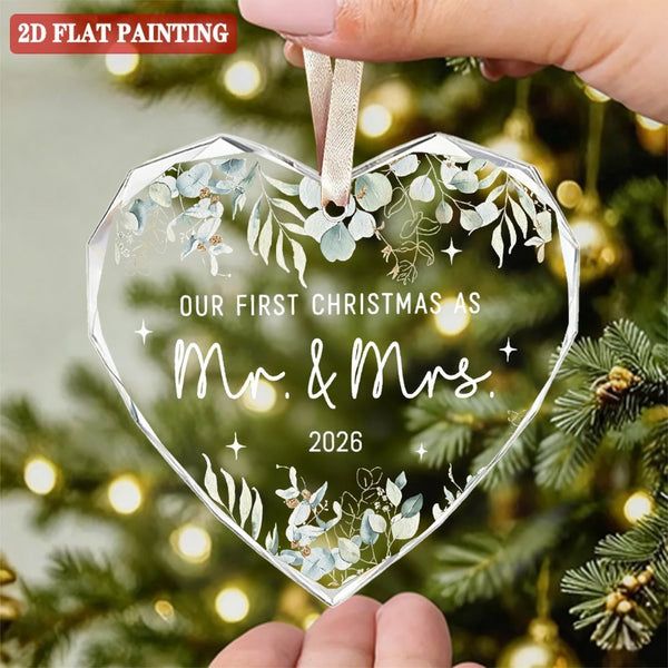 First Christmas Married Ornament 2026 - Wedding Gifts - Mr and Mrs Gifts - Wedding Gift for Couples