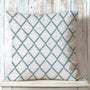Waterproof Outdoor Throw Pillow Cover, Teal Pineapple Geometric Summer Decorative Cover, Rustic Pillow Sham