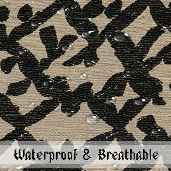 Waterproof Outdoor Throw Pillow Cover, Black Geometric Pillow Cover, Rustic Pillow Sham