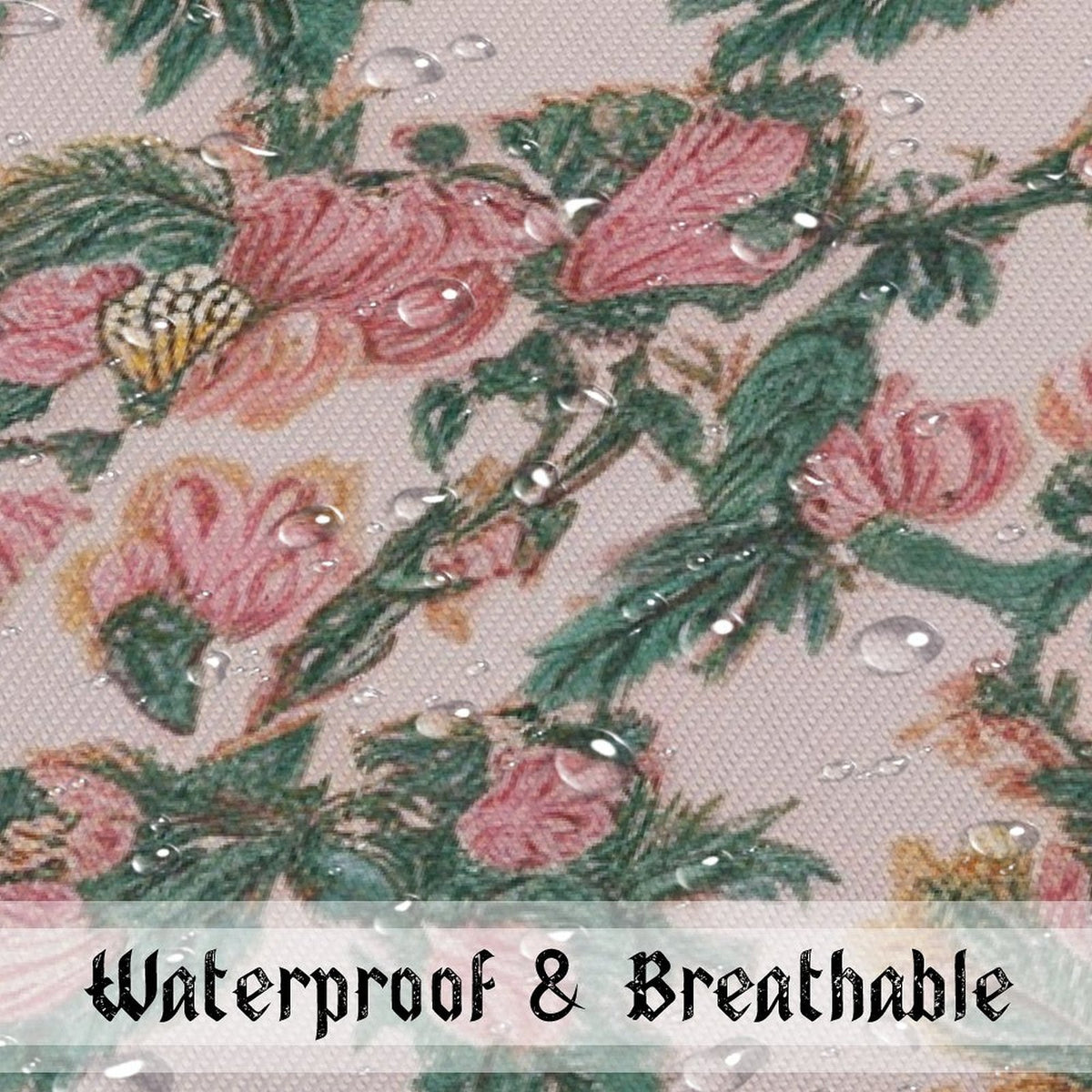 Waterproof Outdoor Throw Pillow Cover, Pink Floral Pillow Cover, Rustic Pillow Sham