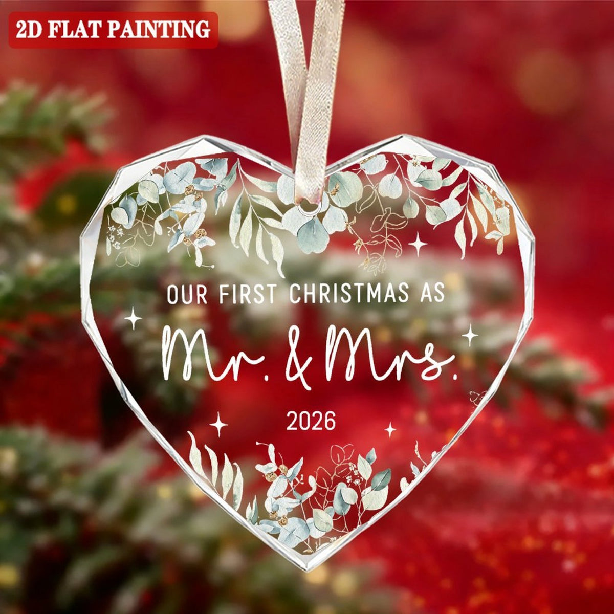 First Christmas Married Ornament 2026 - Wedding Gifts - Mr and Mrs Gifts - Wedding Gift for Couples