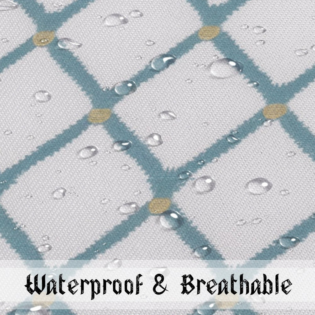 Waterproof Outdoor Throw Pillow Cover, Teal Pineapple Geometric Summer Decorative Cover, Rustic Pillow Sham