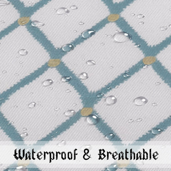 Waterproof Outdoor Throw Pillow Cover, Teal Pineapple Geometric Summer Decorative Cover, Rustic Pillow Sham