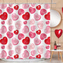 Valentines Shower Curtain for Bathroom, Pink Red Love Heart Romantic Shower Curtain, 70.8"x70.8"