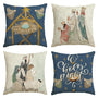 Christmas O Holy Night Jesus Snowflake Throw Pillow Covers, 18 x 18 Inch